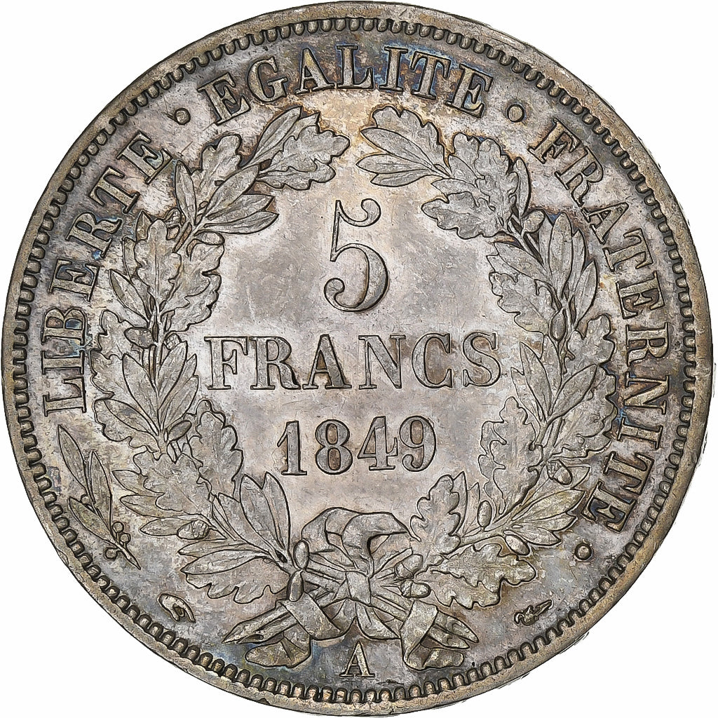 France, 5 Francs, Cérès, 1849, Paris, Silver, AU(55-58), Gadoury:719