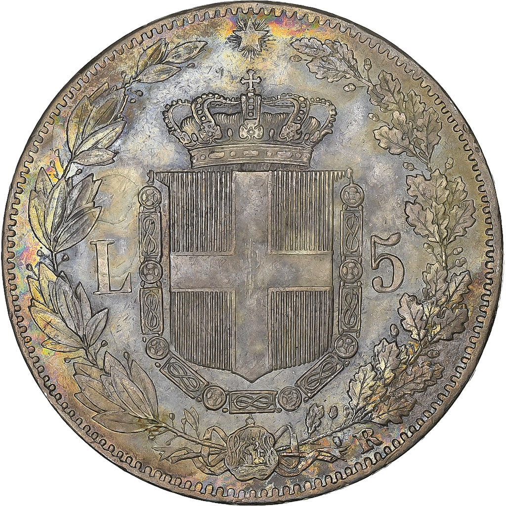 France, Umberto I, 5 Lire, 1879, Rome, Silver, AU(50-53), KM:20