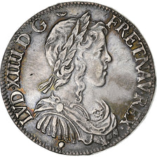 Francia, Louis XIV, 1/2 Écu à la mèche longue, 1650, Toulouse, Argento, BB