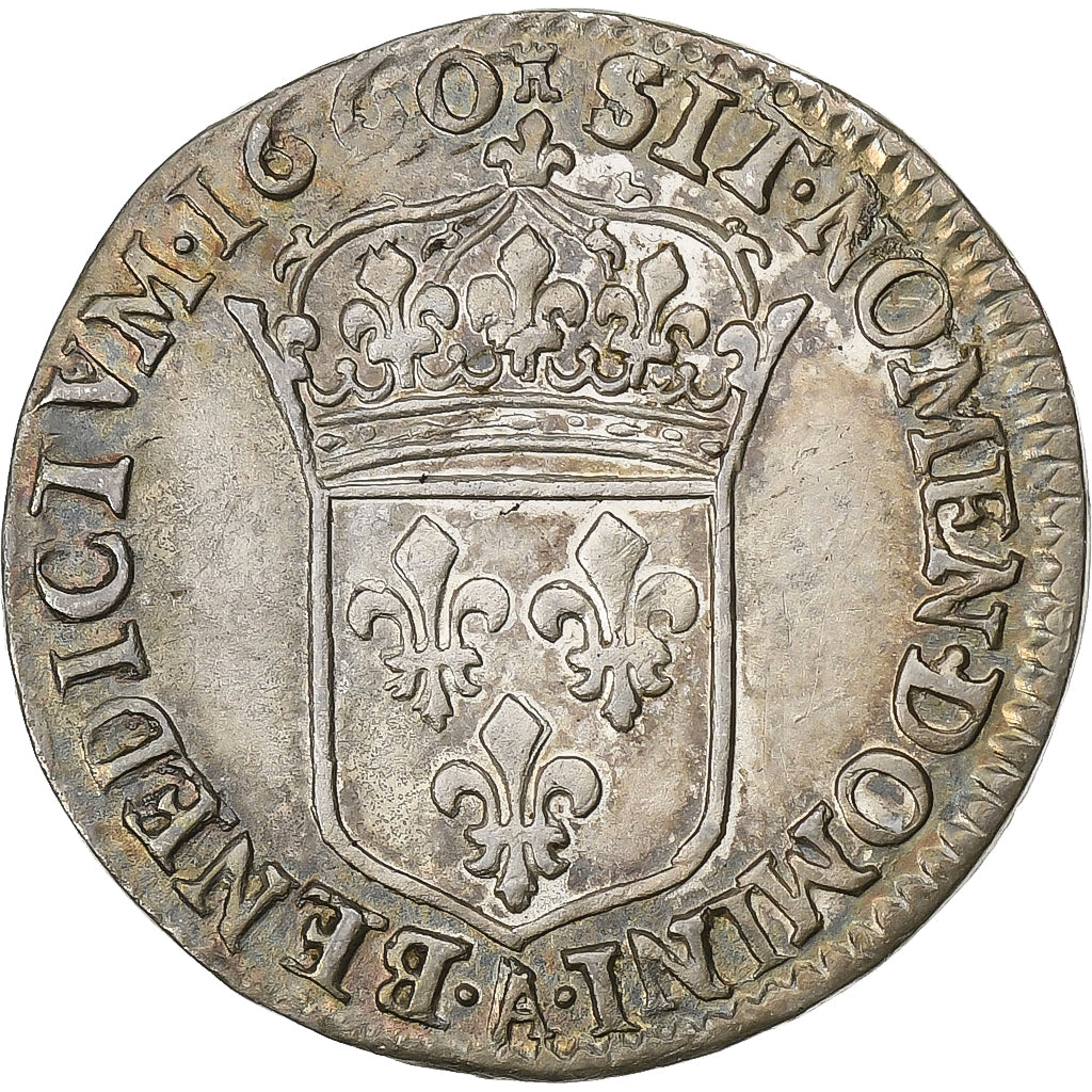 France, Louis XIV, 1/12 Écu au buste juvénile, 1660, Paris, Silver, EF(40-45)