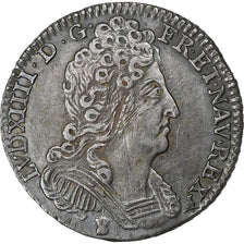 France, Louis XIV, 1/10 Écu aux 3 couronnes, 1712, Rennes, Argent, TTB+