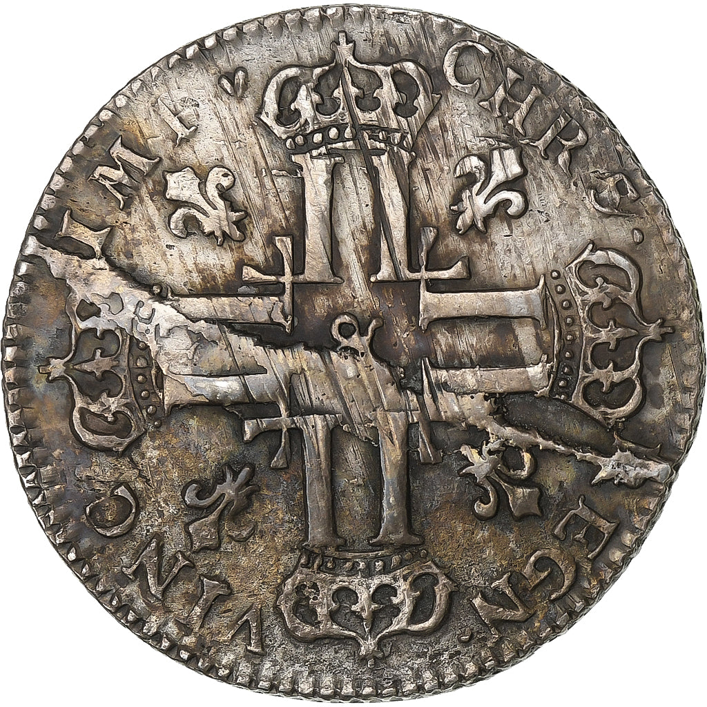 France, Louis XV, Petit Louis d'Argent, 1720, Aix, Silver, VF(30-35)