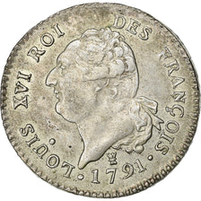 Francia, Louis XVI, 30 sols françois, 1791 / AN 3, Limoges, Plata, MBC