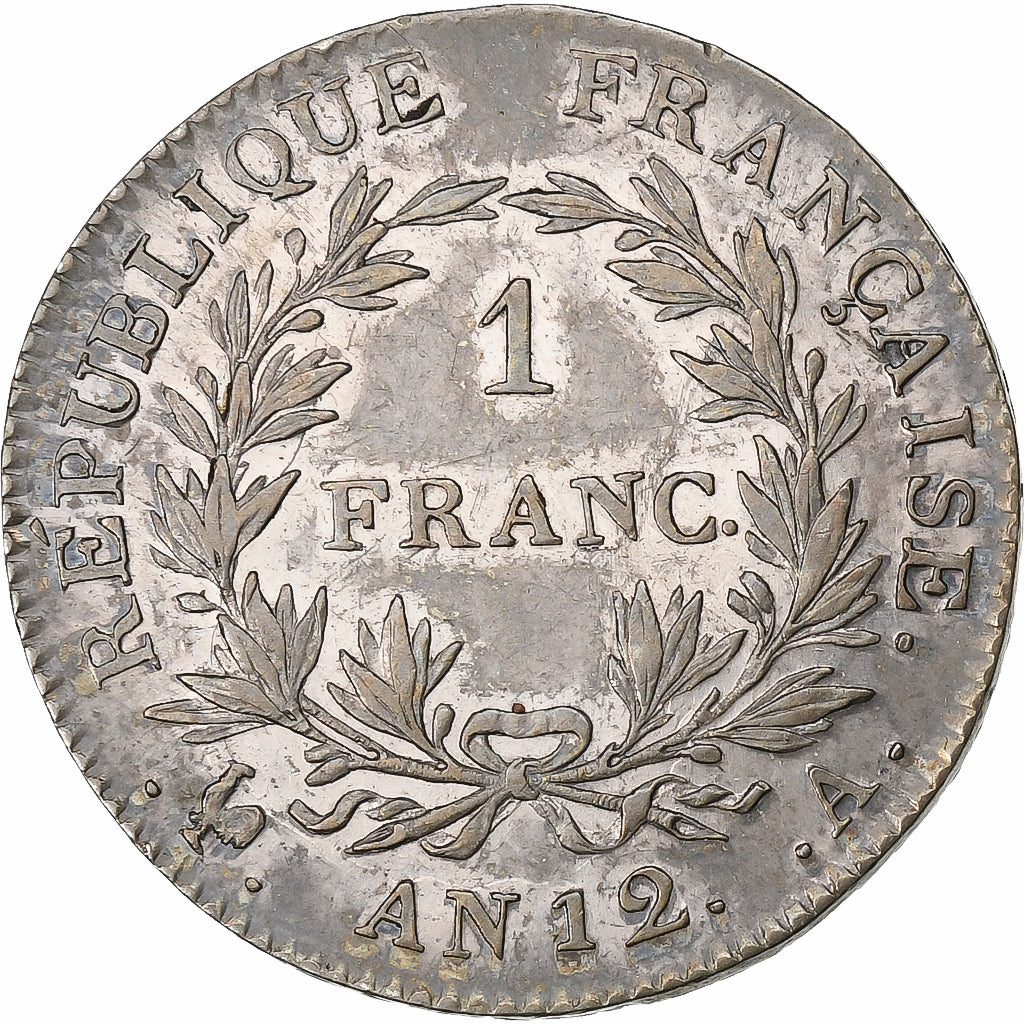 Francia, Napoléon Bonaparte, 1 Franc, An 12, Paris, Argento, BB, Gadoury:442