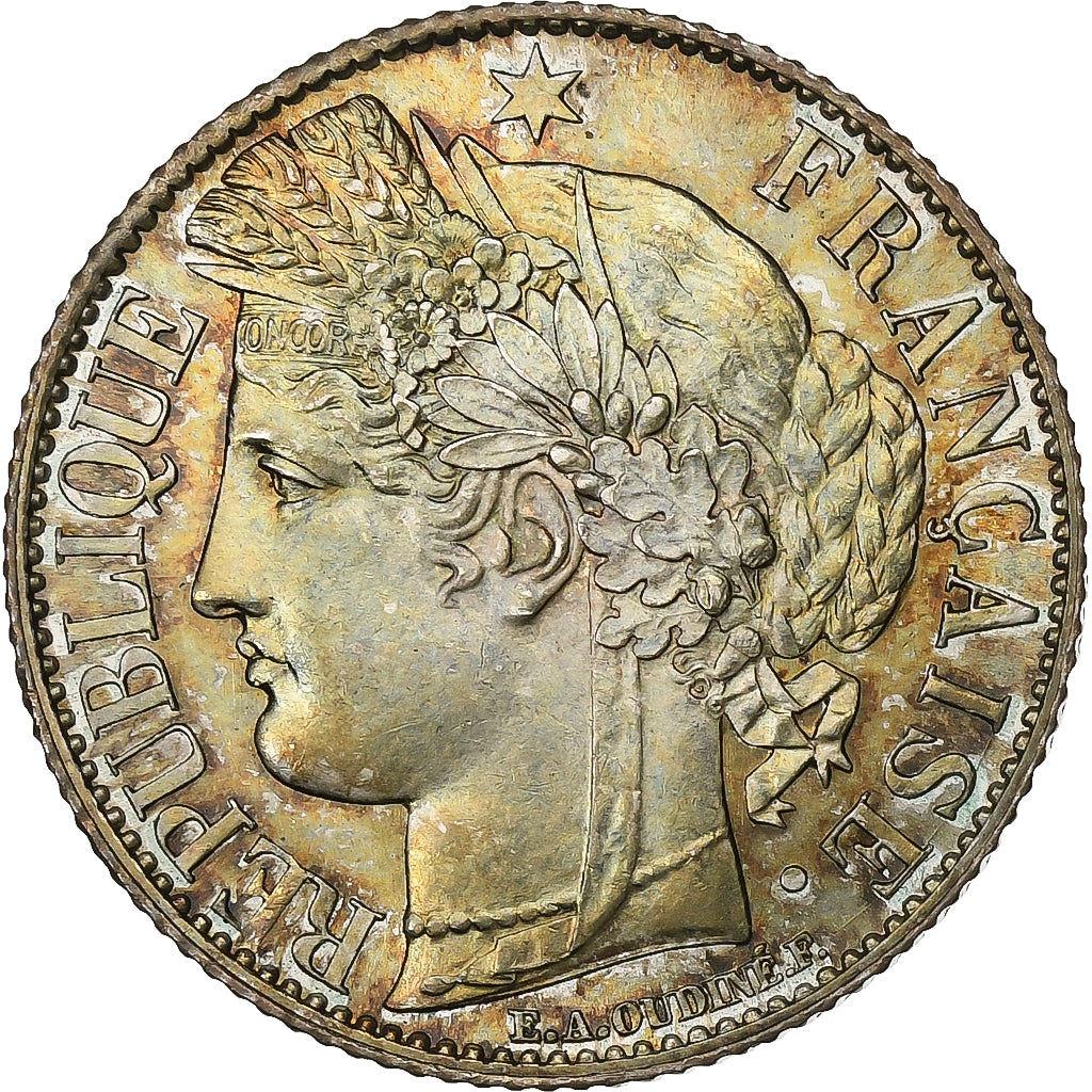 France, 1 Franc, Cérès, 1895, Paris, Silver, AU(55-58), Gadoury:465a