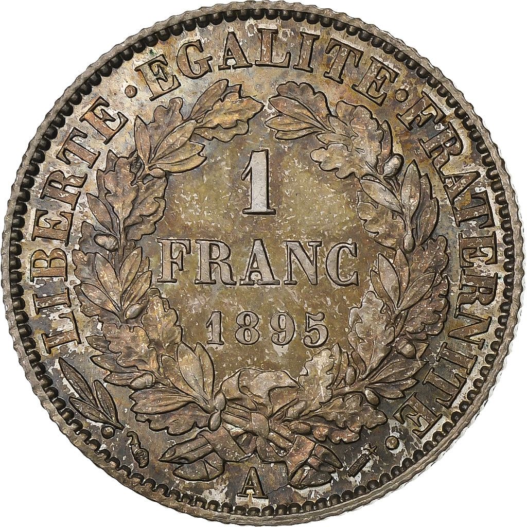 France, 1 Franc, Cérès, 1895, Paris, Silver, AU(55-58), Gadoury:465a