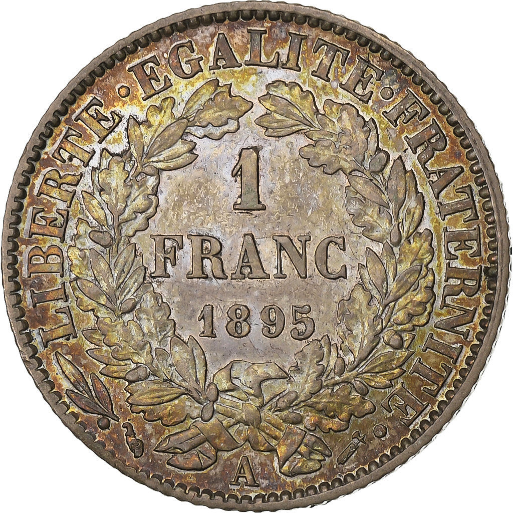 France, 1 Franc, Cérès, 1895, Paris, Silver, EF(40-45), Gadoury:465a