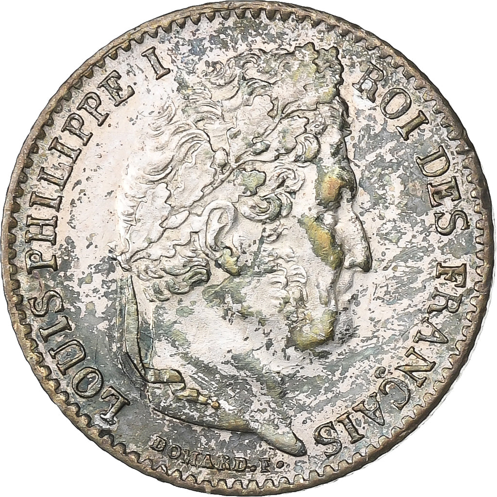 França, Louis Philippe I, 1/4 Franc, 1832, Paris, Prata, EF(40-45), Gadoury:355