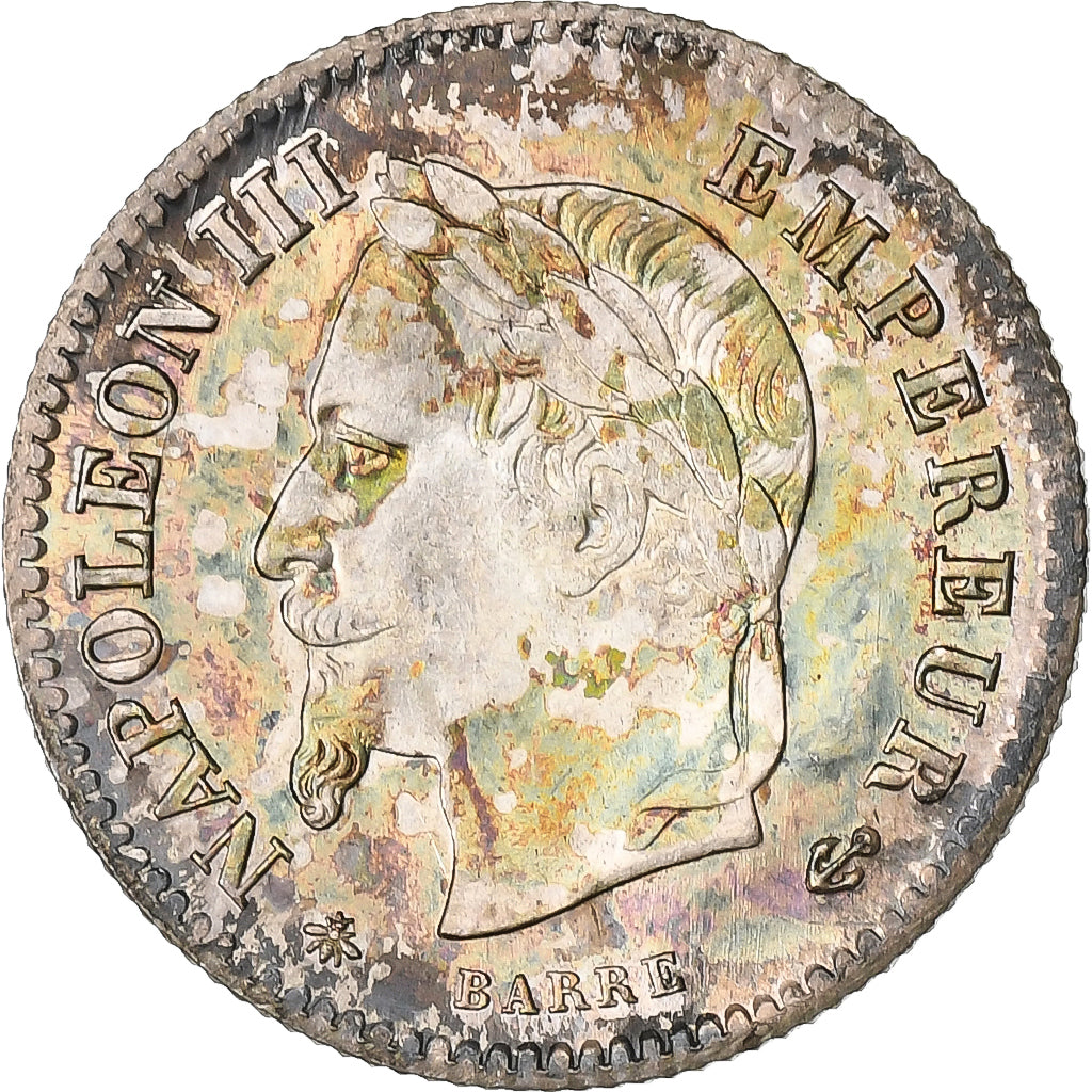 France, Napoleon III, 20 Centimes, 1867, Paris, Silver, AU(50-53), Gadoury:309