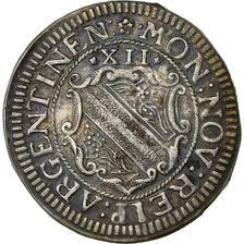 Free city of Strasbourg, 12 Kreuzer, 1640-1658, Strasbourg, Silber, SS, KM:147