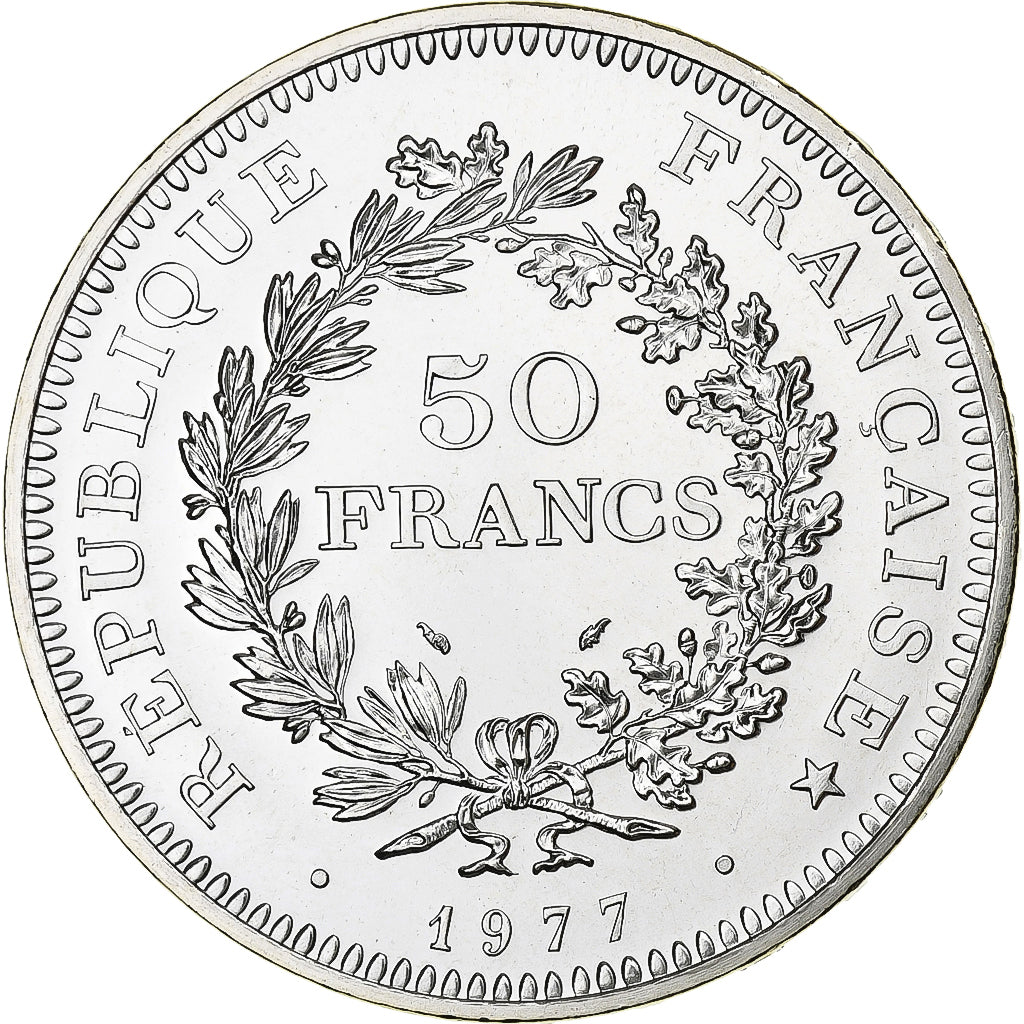 France, 50 Francs, Hercule, 1977, MDP, série FDC, Silver, MS(65-70)