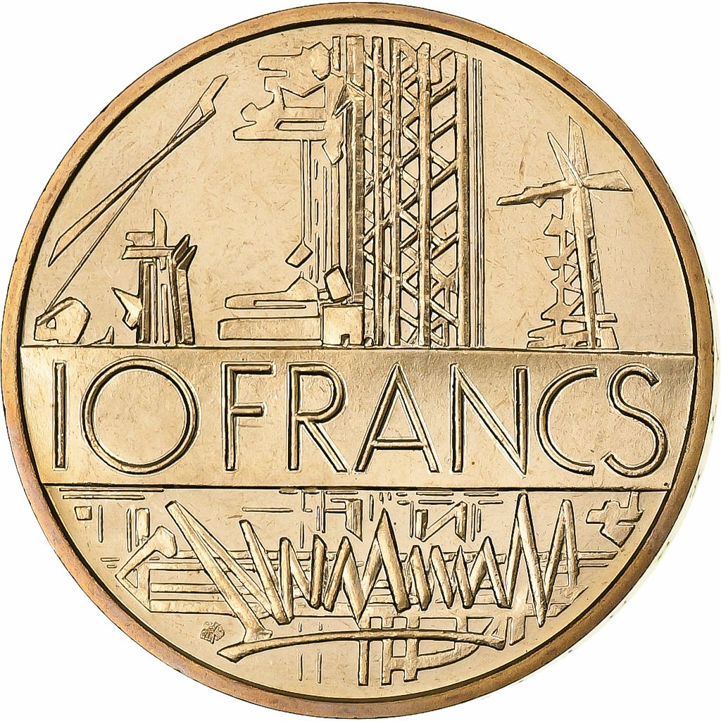 Frankreich, 10 Francs, Mathieu, 1977, MDP, série FDC, Cupro-aluminium-nickel