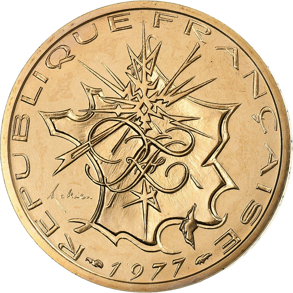 Frankrijk, 10 Francs, Mathieu, 1977, MDP, série FDC, Cupro-aluminium-nickel