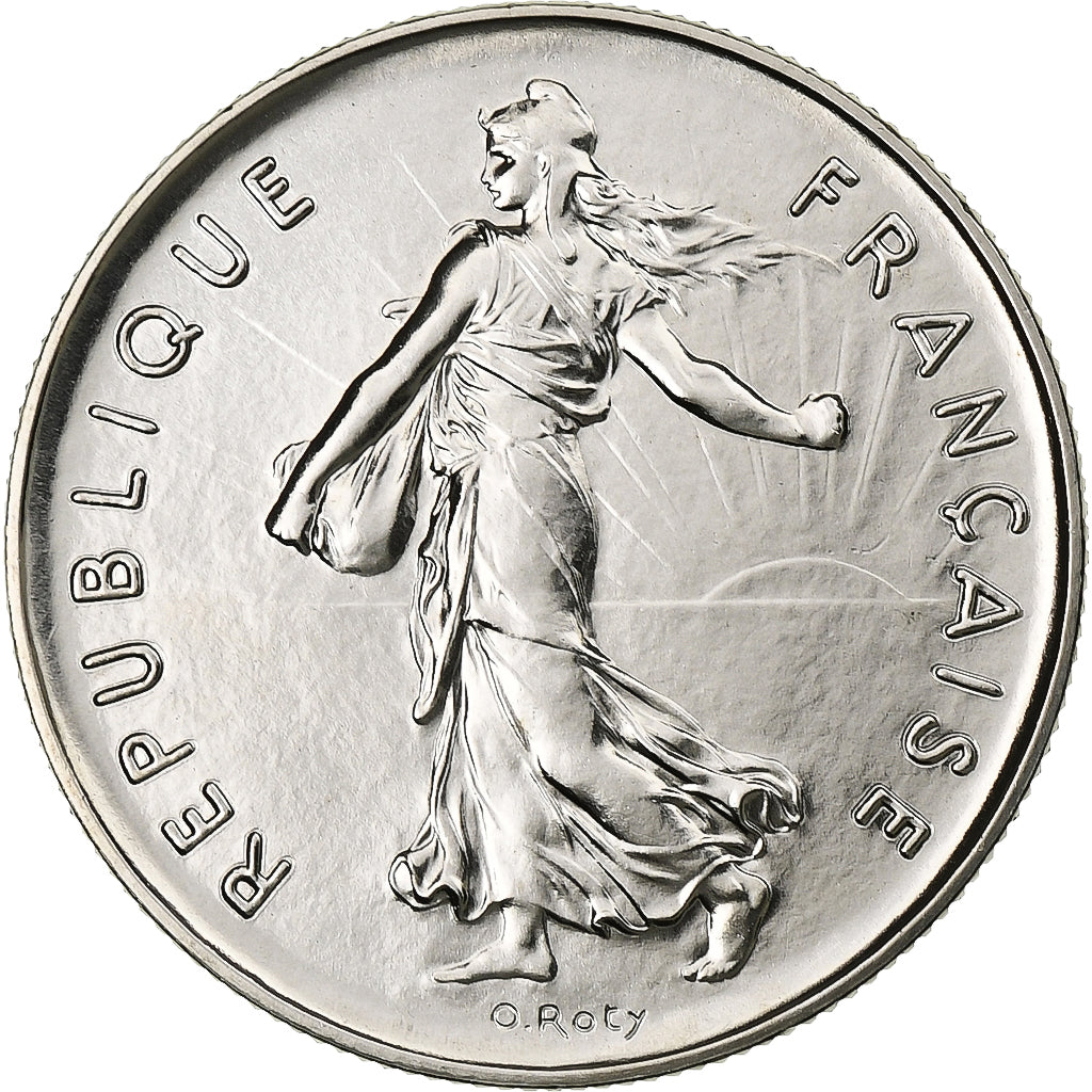 Francia, 5 Francs, Semeuse, 1977, MDP, série FDC, Cupronickel, FDC