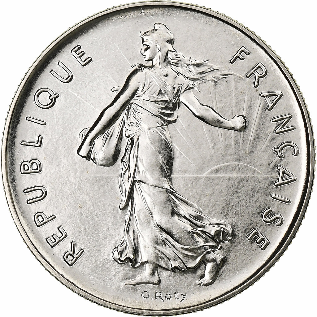 France, 5 Francs, Semeuse, 1977, MDP, série FDC, Cupronickel, MS(65-70)