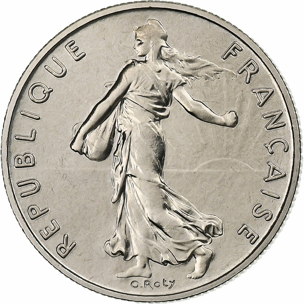 Frankreich, 1/2 Franc, Semeuse, 1977, MDP, série FDC, Nickel, STGL