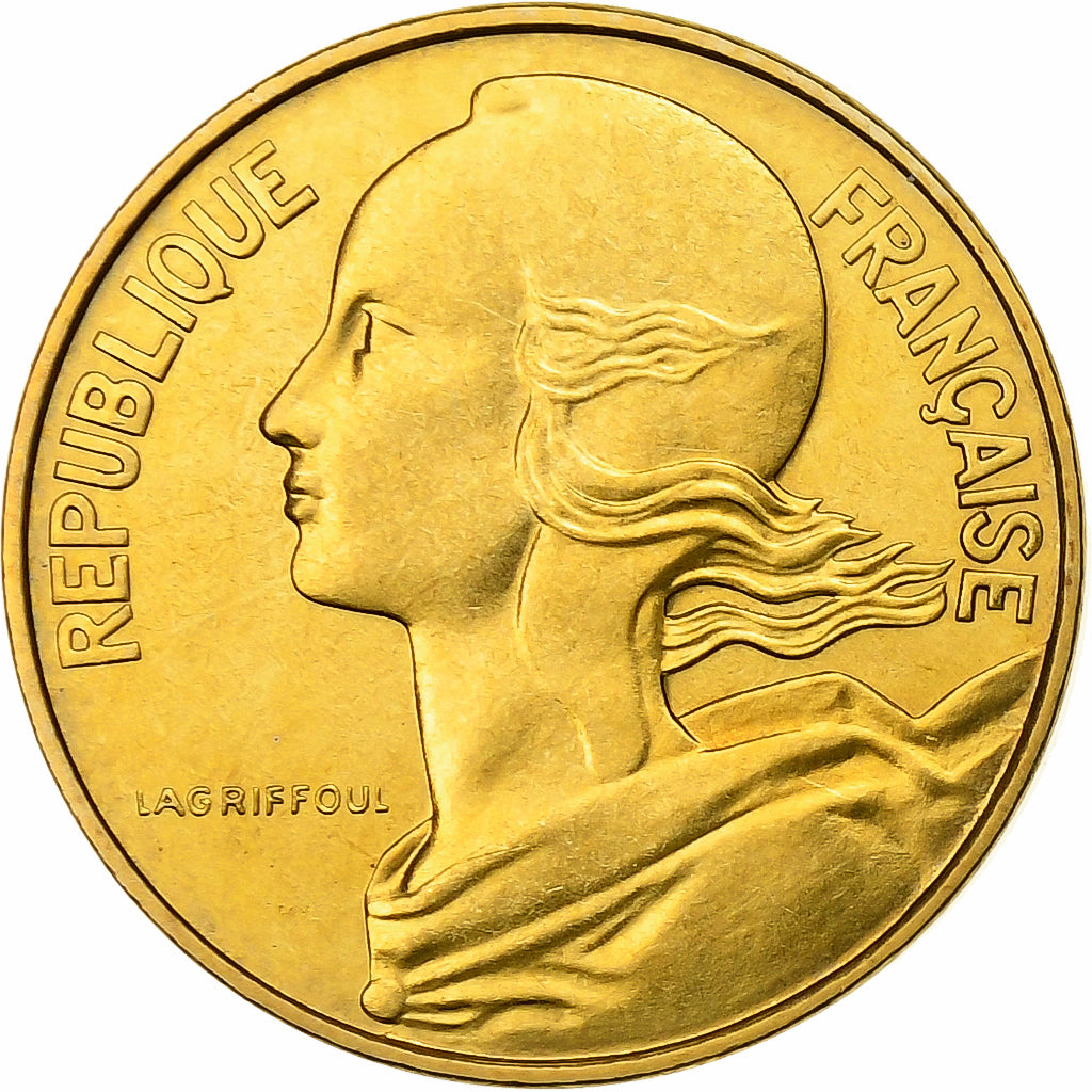 Frankrijk, 10 Centimes, Marianne, 1977, MDP, série FDC, Bronze-Aluminium, FDC
