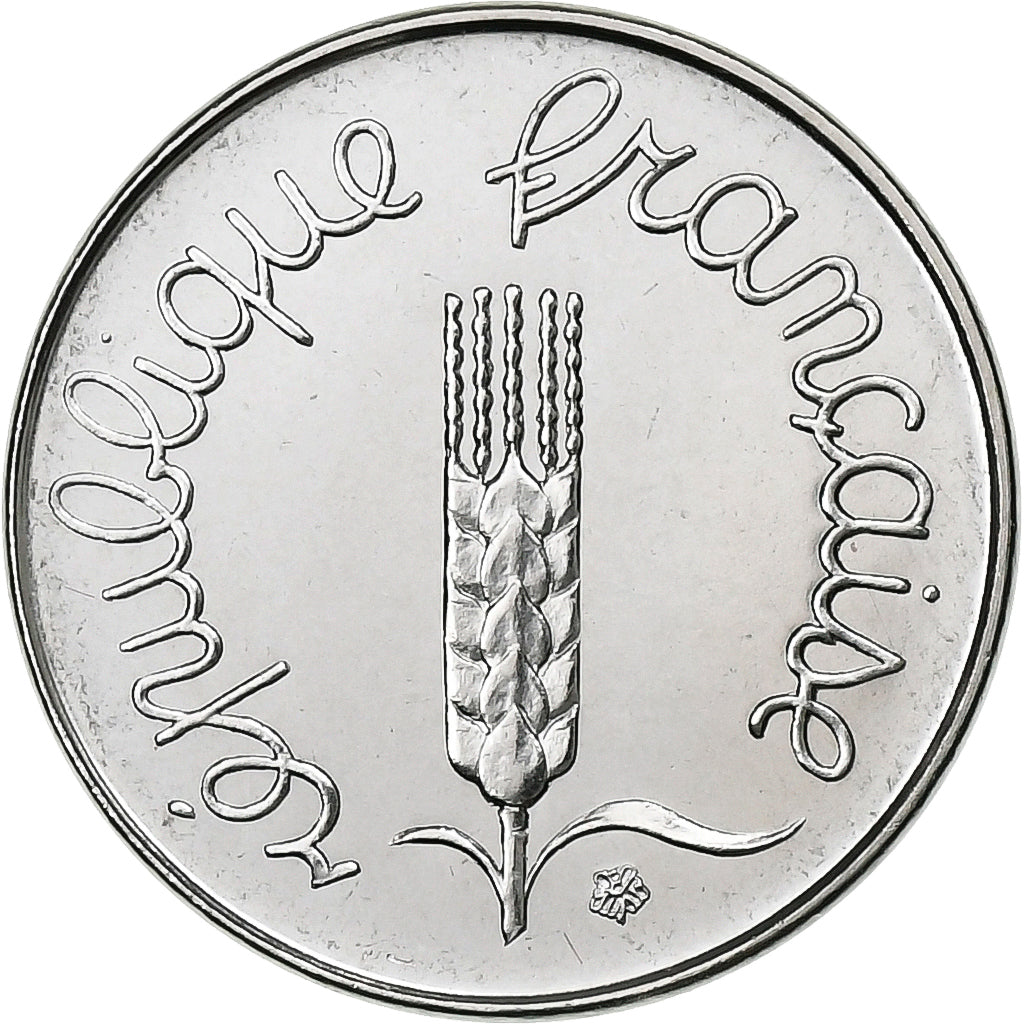 Frankrijk, 1 Centime, Épi, 1977, MDP, série FDC, Stainless Steel, FDC