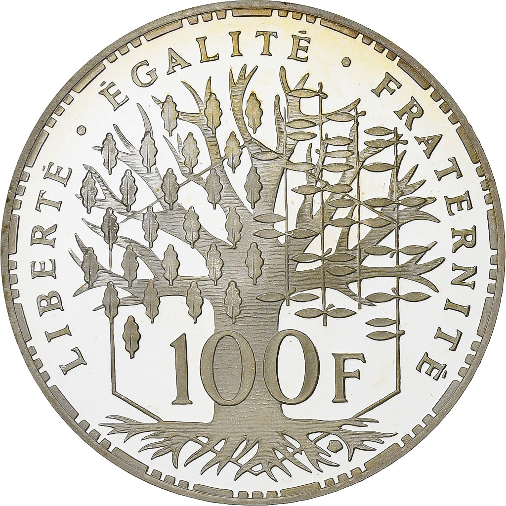 França, 100 Francs, Panthéon, 1997, MDP, Proof, Prata, MS(65-70), Gadoury:898a