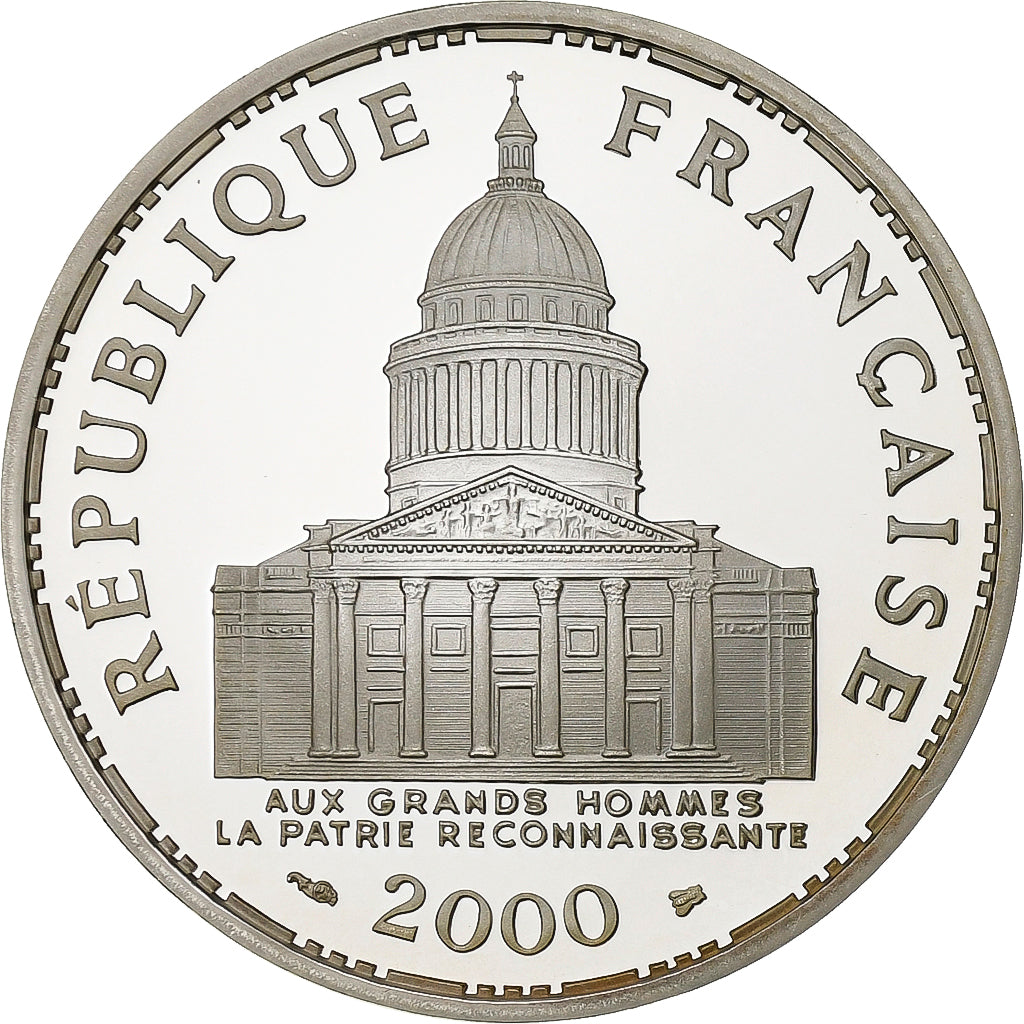 France, 100 Francs, Panthéon, 2000, MDP, BE, Argent, FDC, Gadoury:898a