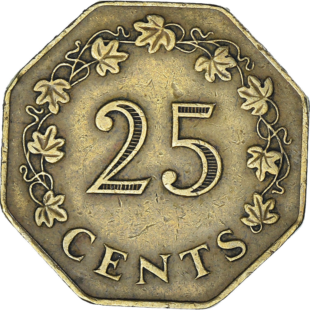 Malta, 25 Cents, 1975