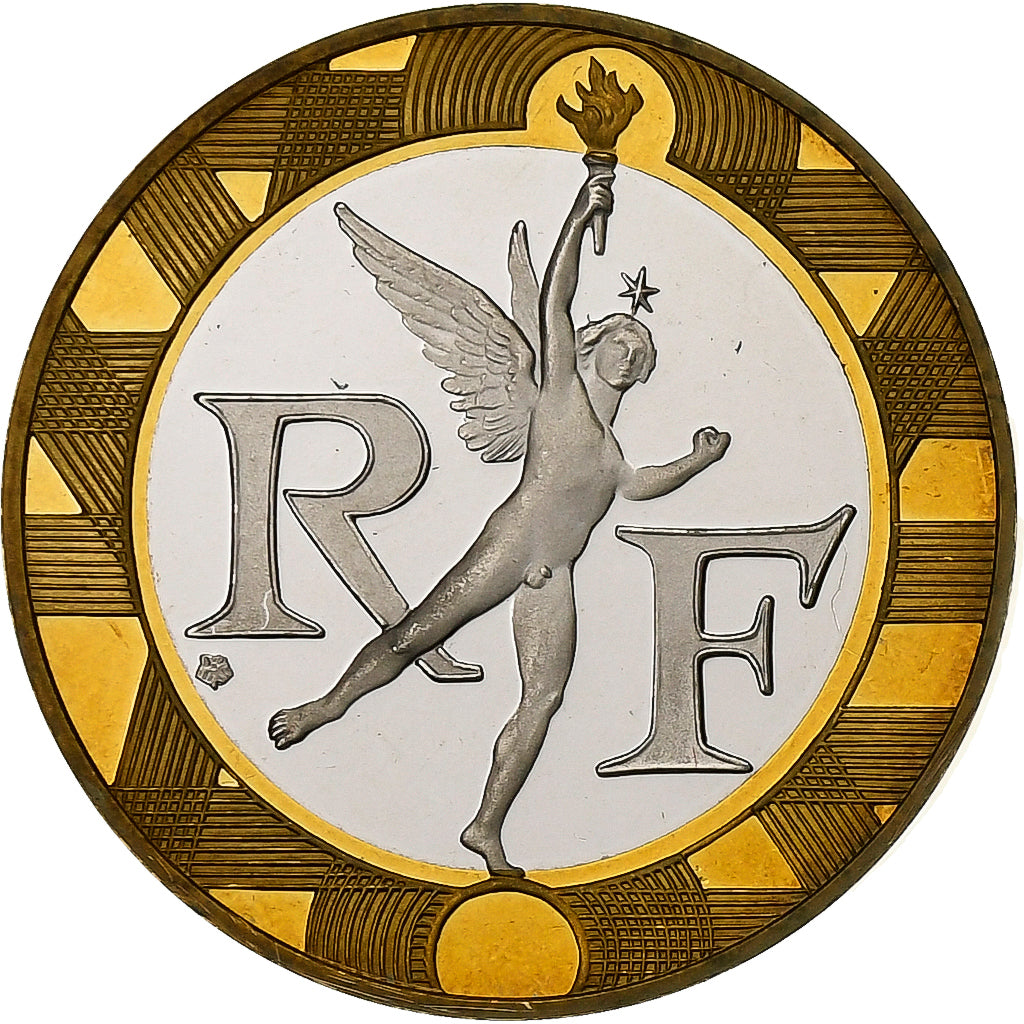 Francia, 10 Francs, Génie, 1997, MDP, Prueba, Bimetálico, FDC, Gadoury:827a