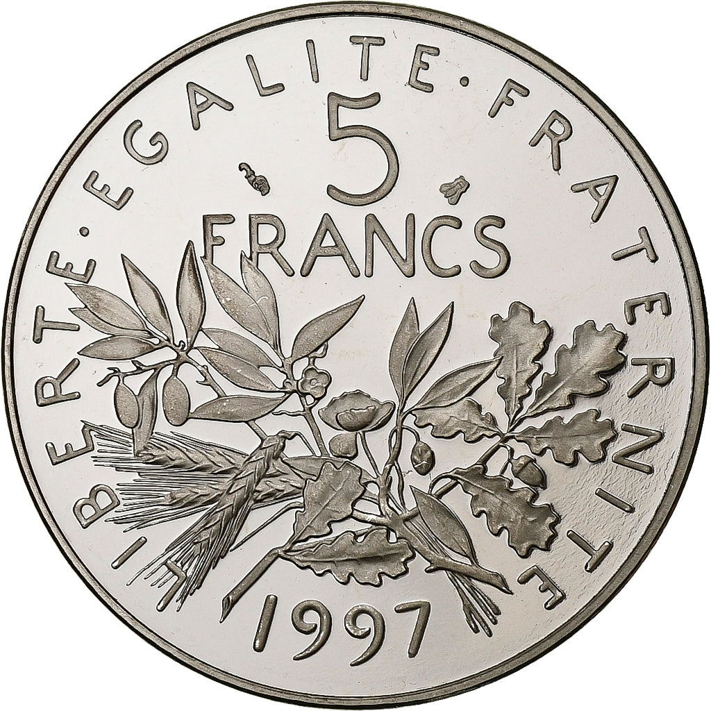 Francia, 5 Francs, Semeuse, 1997, MDP, FS, Cupronickel, FDC, Gadoury:771a