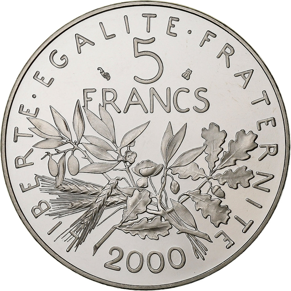 Frankreich, 5 Francs, Semeuse, 2000, MDP, PP, Cupronickel, STGL, Gadoury:771a