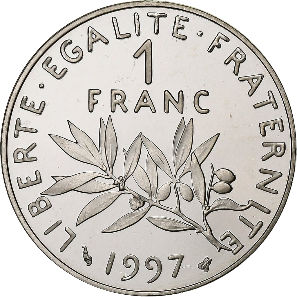 France, 1 Franc, Semeuse, 1997, MDP, BE, Nickel, FDC