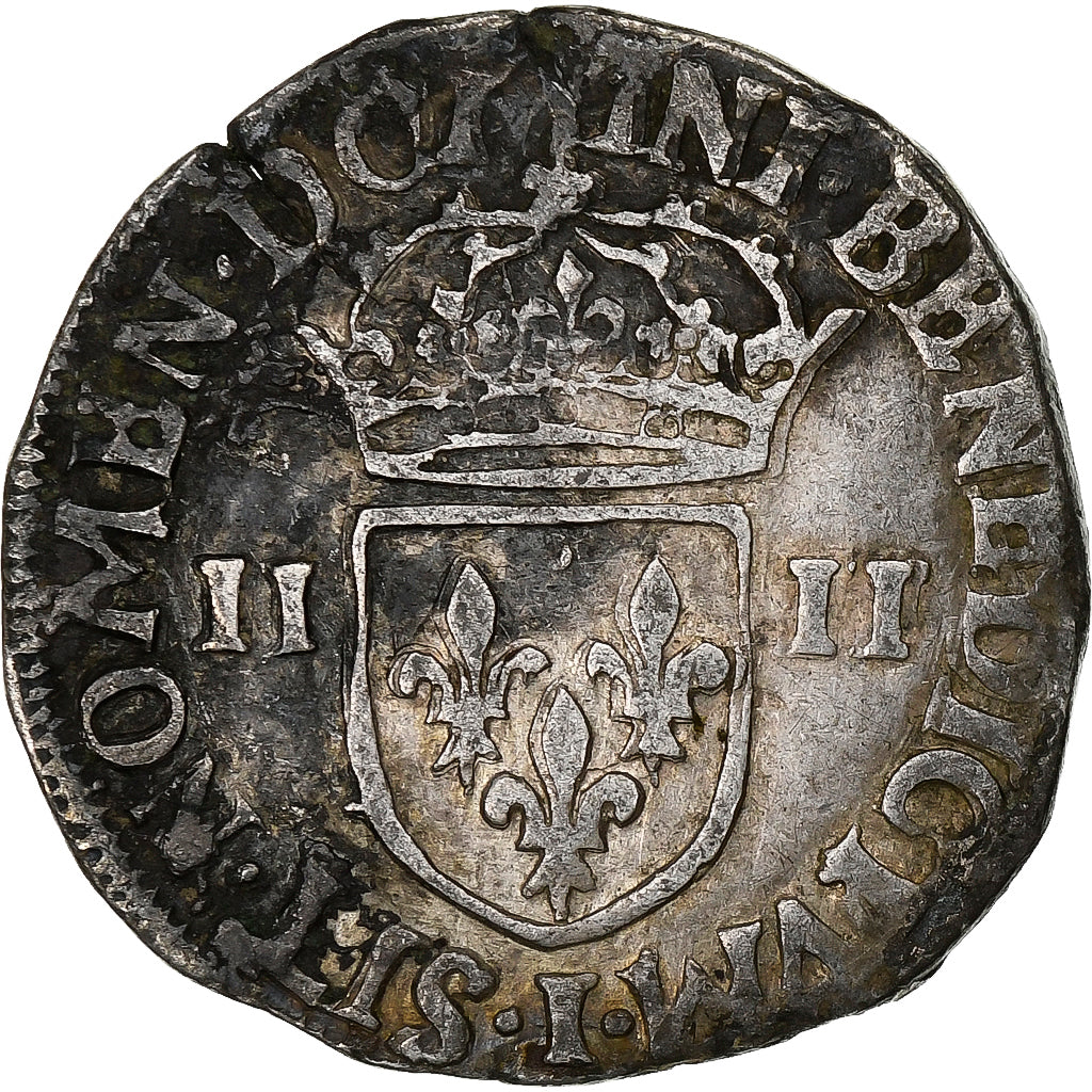 France, Henri III, 1/4 Ecu croix de face, Limoges, Silver, VF(30-35)