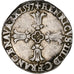 Francia, Henri IV, 1/4 Ecu, 1597, Bayonne, Plata, BC+, Gadoury:597
