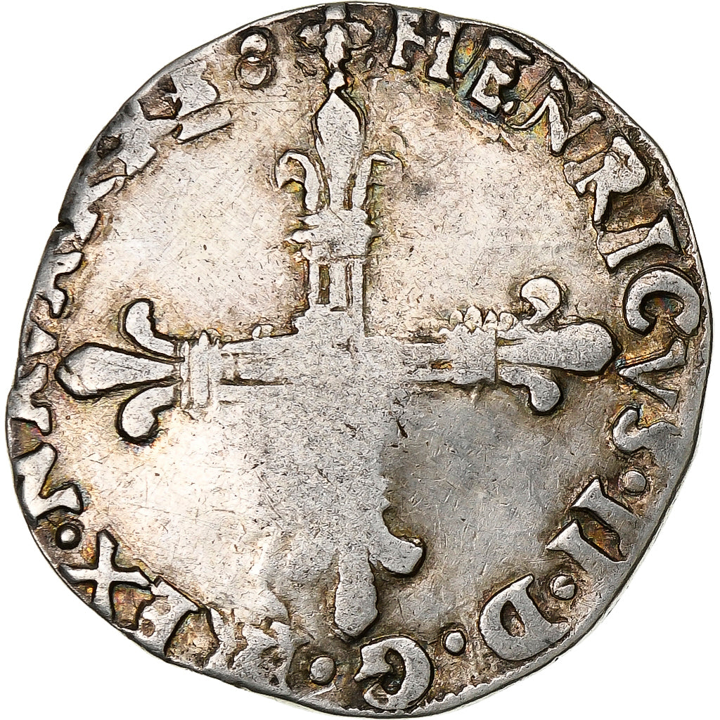 Kingdom of Navarre, Henri III (Henri II de Béarn), 1/4 Ecu, Saint-Palais