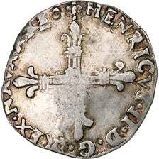 Kingdom of Navarre, Henri III (Henri II de Béarn), 1/4 Ecu, Saint-Palais