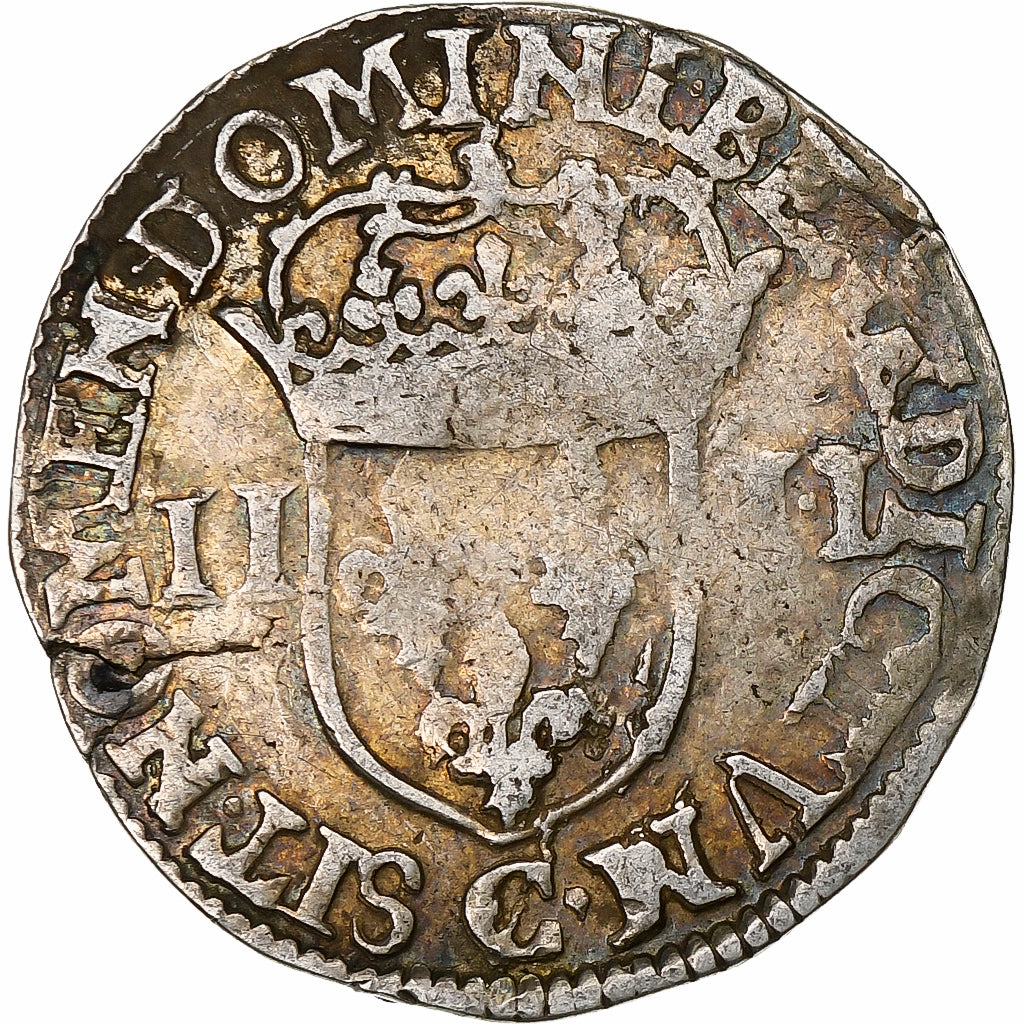 Francia, Henri IV, 1/4 Ecu, 1604, Saint-Lô, Plata, BC+, Gadoury:596A