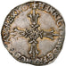 France, Henri IV, 1/4 Ecu, 1607, Nantes, Silver, EF(40-45)