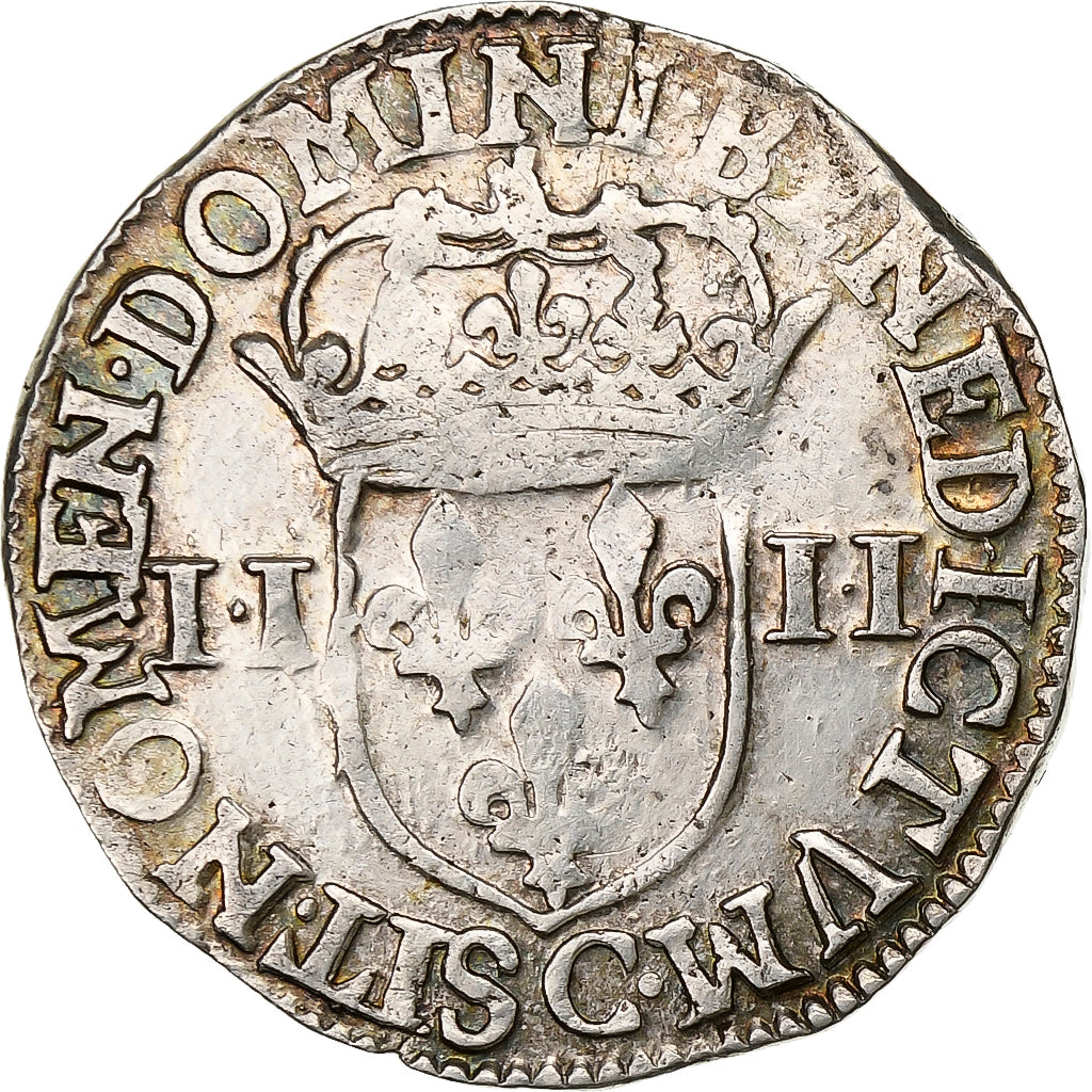 Francia, Henri IV, 1/4 Ecu, 1604, Saint-Lô, Plata, BC+, Gadoury:596A