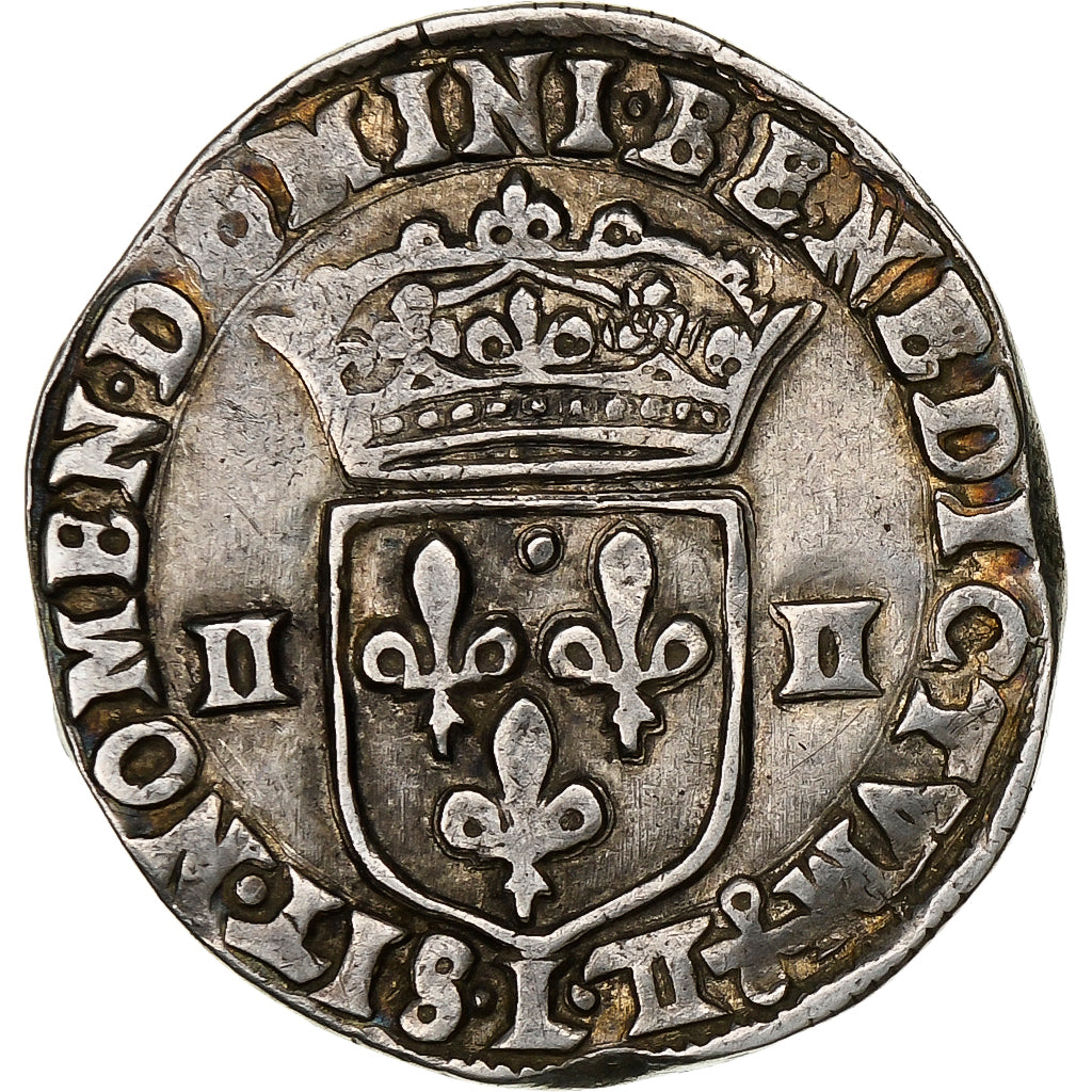 França, Louis XIII, 1/4 Ecu, 1616, Bayonne, Prata, EF(40-45), Gadoury:27