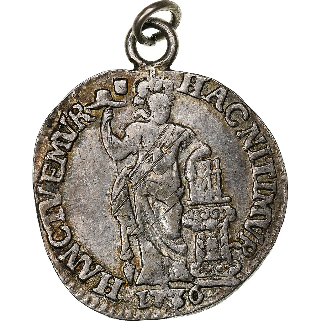 Dutch Republic, 1 Gulden, 1736, Utrecht, Plata, BC+, KM:102