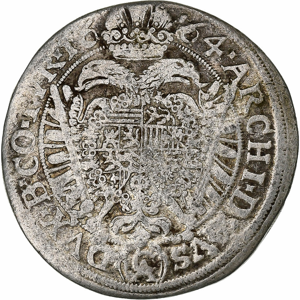Austria, Leopold I, 15 Kreuzer, 1664, Vienna, Srebro, F(12-15)