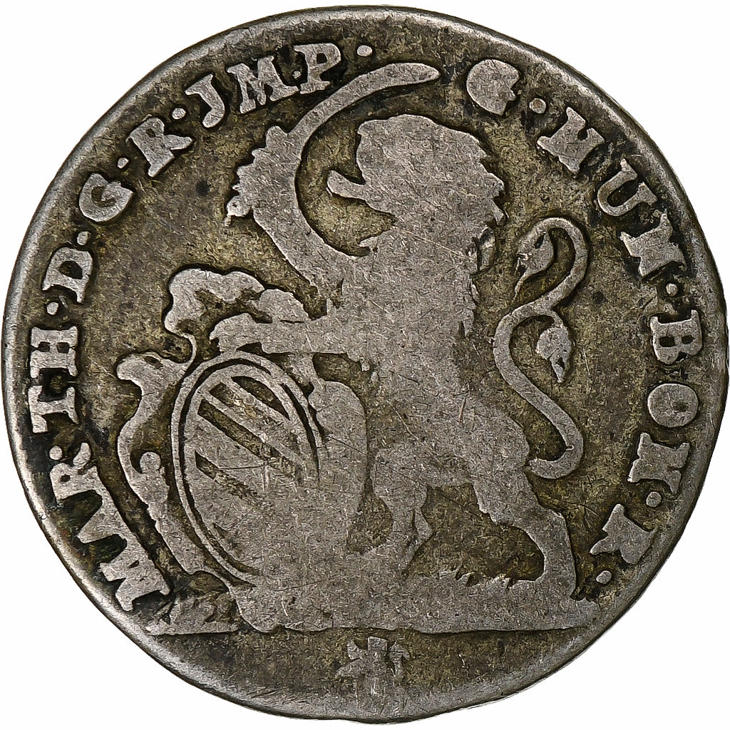 NEDERLANDS OOSTENRIJK, Maria Theresa, Escalin, 1752, Bruges, Zilver, FR, KM:15