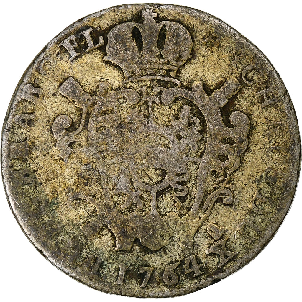 NIDERLANDY AUSTRIACKIE, Maria Theresa, Escalin, 1764, Brussels, Srebro