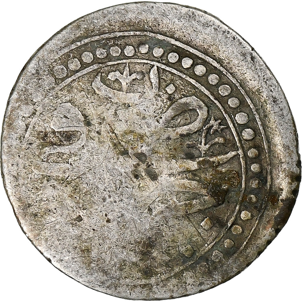 Argélia, Mahmud II, 1/8 Budju, AH 1240 (1825), Prata, F(12-15), KM:74