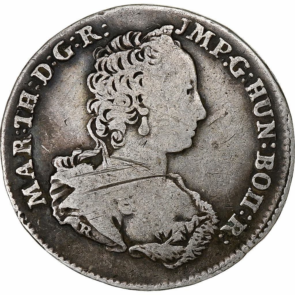 Austrian Netherlands, Maria Theresa, 1/8 Ducaton, 1749, Antwerp, Silver