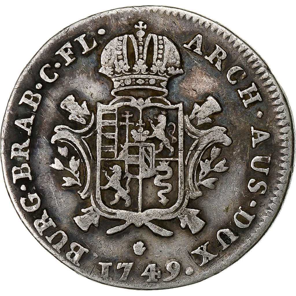 Austrian Netherlands, Maria Theresa, 1/8 Ducaton, 1749, Antwerp, Silver