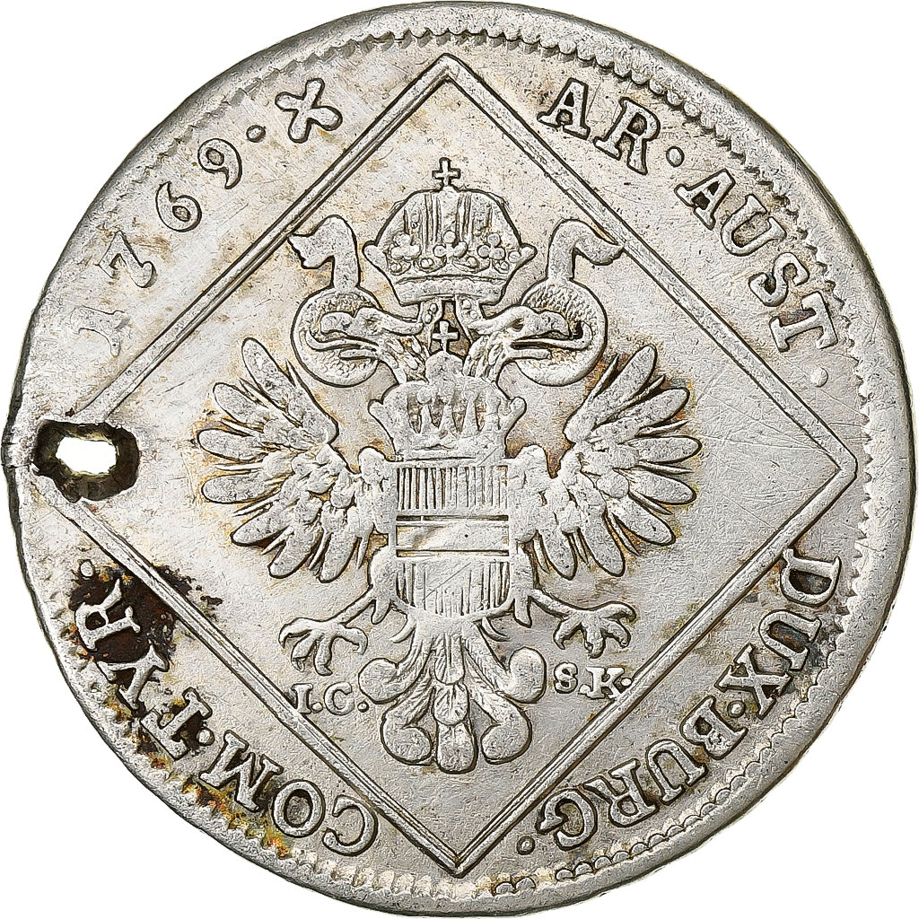 Austria, Maria Theresa, 30 Kreuzer, 1769, Vienna, Silver, VF(20-25), KM:1835