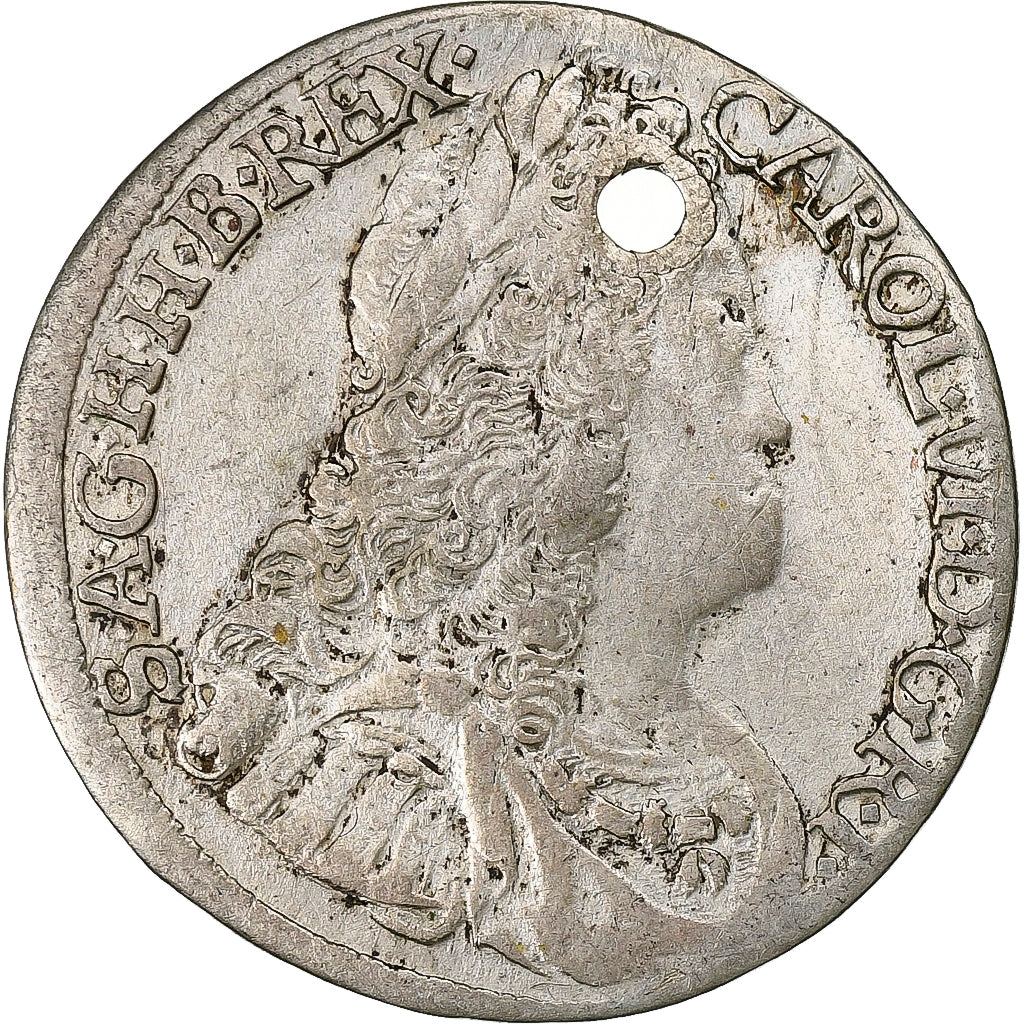 Austria, Charles VI, 6 Kreuzer, 1727, Hall, Silver, EF(40-45), KM:1615