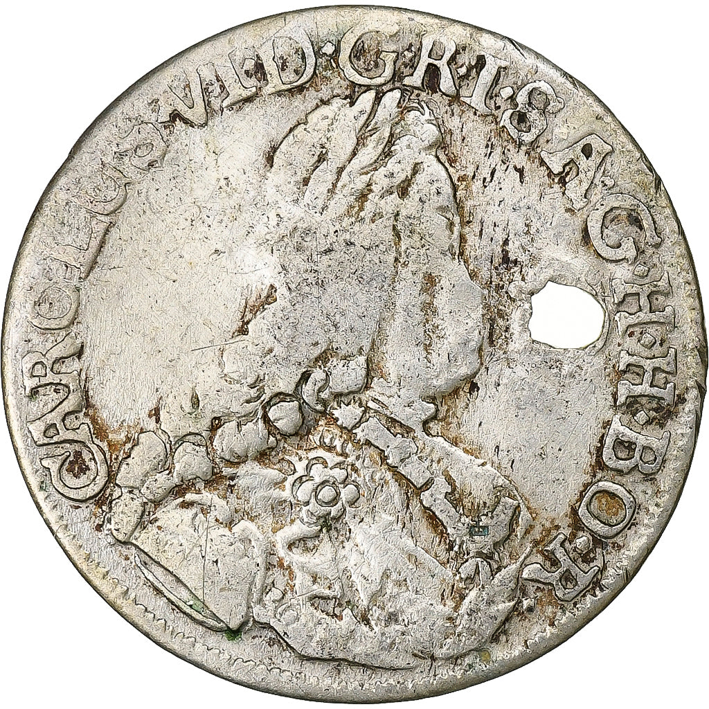 Austria, Charles VI, 6 Kreuzer, 1724, Hall, Argento, MB, KM:1569