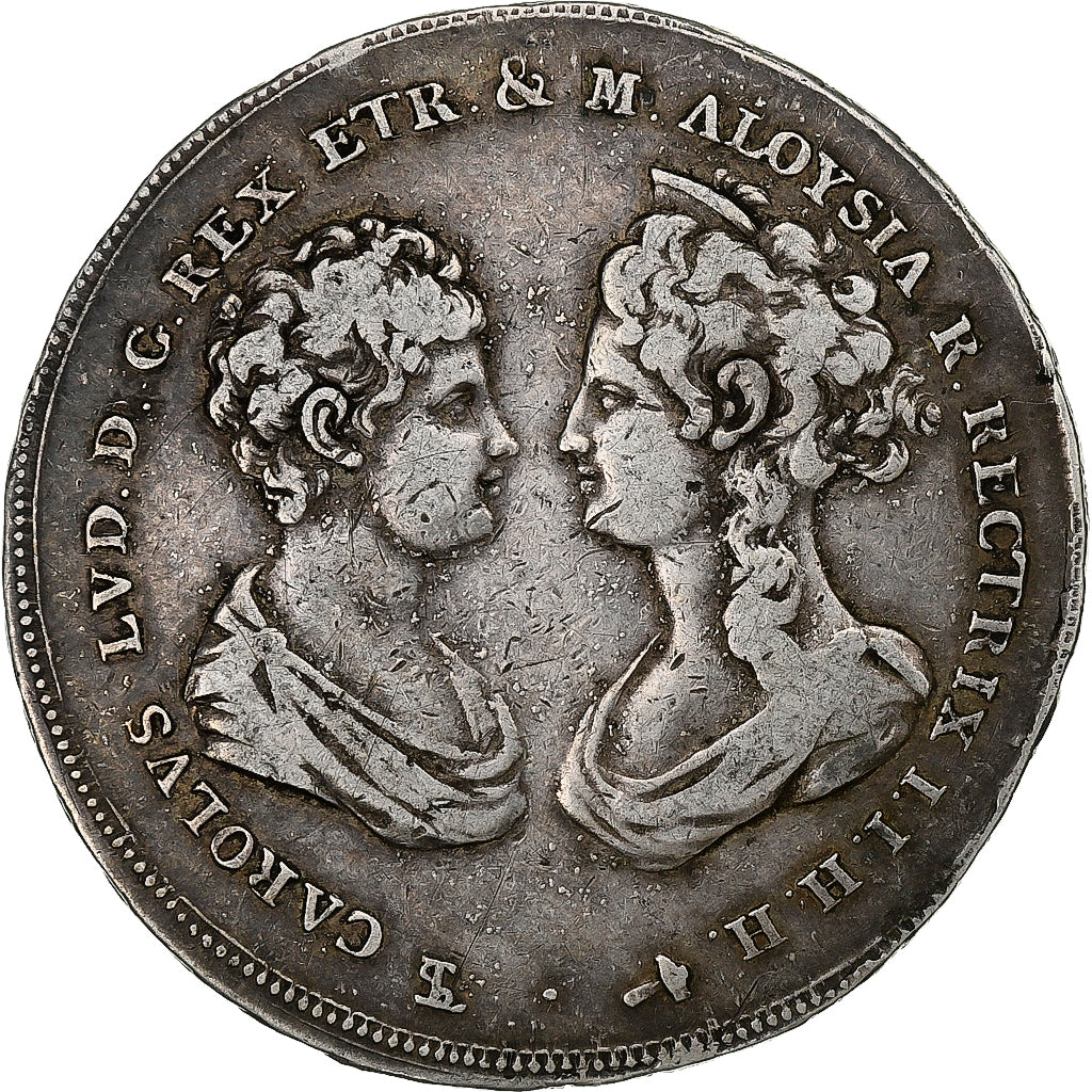 Kingdom of Etruria, Charles Louis, Francescone, 1807, Florence, Silver