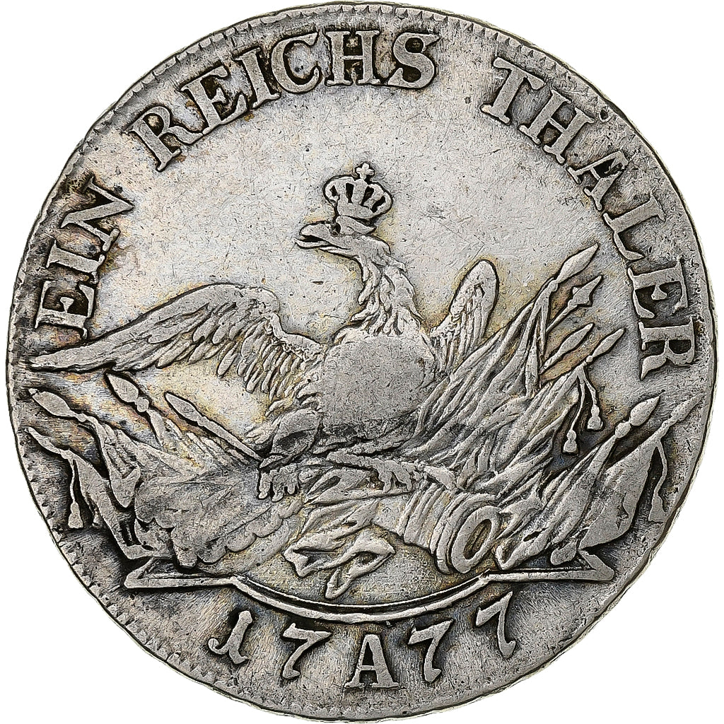 Kingdom of Prussia, Friedrich II, Reichsthaler, 1777, Berlin, Silver, VF(20-25)