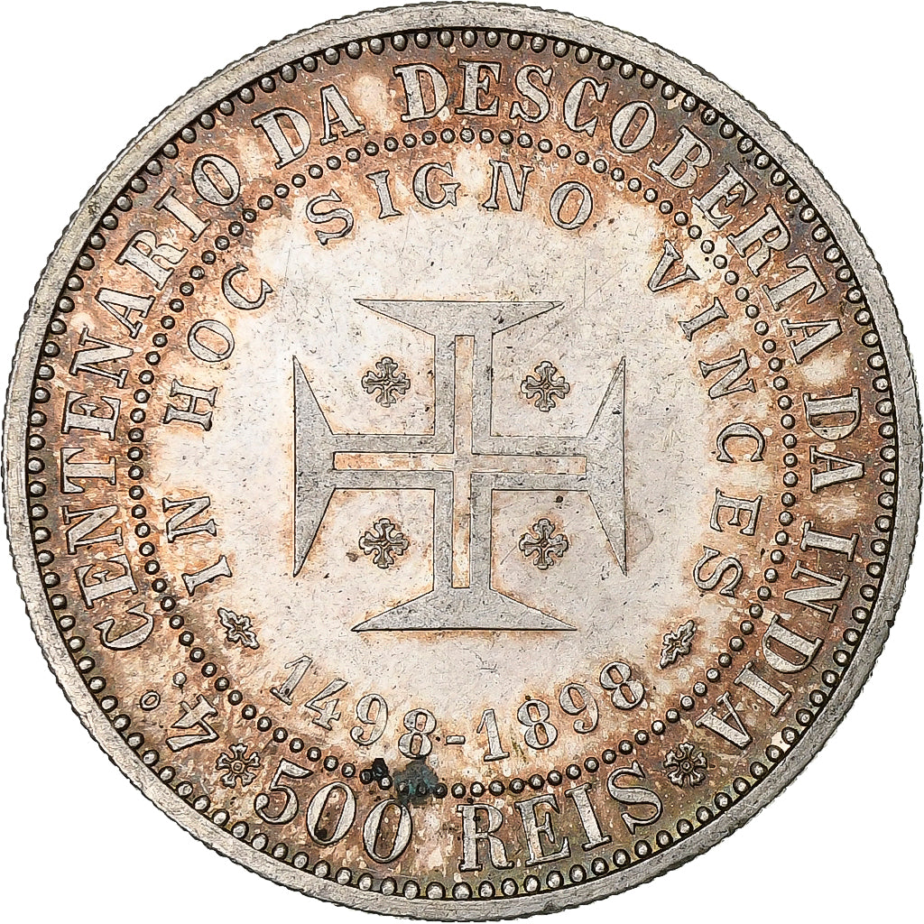 Portogallo, Carlos I, 500 Reis, 1898, Lisbon, Argento, BB, KM:538